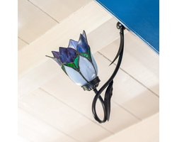 Tiffany Wandlamp/Plafonnière Lovely Flower Purple - Art Deco Trade