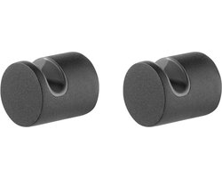 Tiger Bold - Handdoekhaak klein - 2 stuks - Draaggewicht 3 kg - Zwart