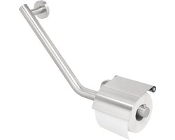 Tiger Boston - Comfort & Safety - Handgreep - Wandbeugel met wc rolhouder - Links - RVS geborsteld