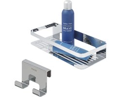 Tiger Caddy - Doucherek - Douchemand 32 cm met douchecabinehaak - 6-8 mm - Chroom