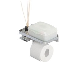 Tiger Caddy - Wc rolhouder met planchet 24 cm - Chroom