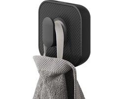 Tiger Carv - Handdoekhaak groot - Zonder boren - Boren of lijmen - Zwart