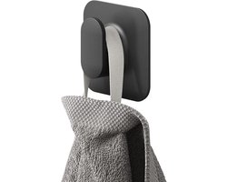 Tiger Carv - Handdoekhaak medium - Zonder boren - 3M tape zelfklevend - Zwart