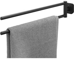 Tiger Carv - Handdoekrek 2-armig - Zwart