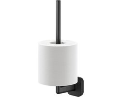 Tiger Carv - Reserverolhouder - Wc rolhouder - Toiletrolhouder - Zonder boren - Wandmontage - Boren of lijmen - Zwart