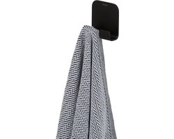 Tiger Colar - Handdoekhaak 5 x 4,9 cm - Zonder te boren - Zelfklevend 3M tape - Zwart