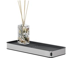 Tiger Cooper - Planchet 28 cm - Badkamerplank - Zwart / RVS geborsteld