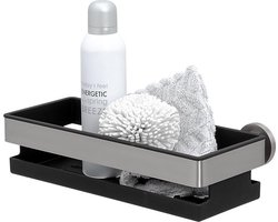 Tiger Noon - Doucherek - Douchemand - Zonder boren - Boren of lijmen - Zwart / RVS geborsteld