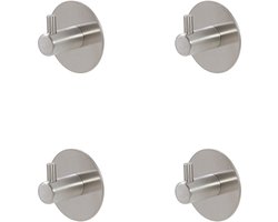 Tiger Rhino Handdoekhaakjes (4 stuks) - Zonder Boren - Zelfklevend - RVS geborsteld