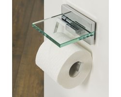 Tiger Safira - Wc rolhouder met planchet - Chroom