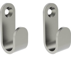 Tiger Simple - Handdoekhaak - 2 stuks - RVS geborsteld