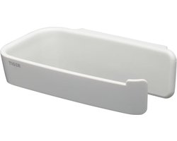 Tiger Tess - Wc rolhouder zonder klep - Toiletrolhouder - zelfklevend - 3M tape - boren - Wit