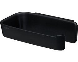 Tiger Tess - Wc rolhouder zonder klep - Toiletrolhouder - zelfklevend - 3M tape - boren - Zwart