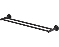 Tiger Urban - Handdoekrek dubbel 60 cm - Zonder boren - Boren of lijmen - Zwart