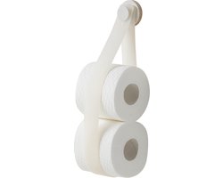 Tiger Urban - Hangende Reserverolhouder - Wc rolhouder - Toiletrolhouder - Zonder boren - Wandmontage - Boren of lijmen - Wit
