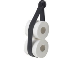 Tiger Urban - Hangende Reserverolhouder - Wc rolhouder - Toiletrolhouder - Zonder boren - Wandmontage - Boren of lijmen - Zwart