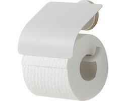 Tiger Urban - Wc rolhouder met klep - Toiletrolhouder - Zonder boren - Boren of lijmen - Wit
