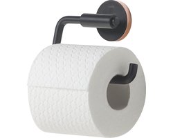 Tiger Urban - Wc rolhouder zonder klep - Toiletrolhouder - Zonder boren - Boren of lijmen - Zwart