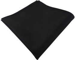 TigerTie - Handkerchief in matt black, fine and discreet, solid colour, size 30 x 30 cm, ideal for funerals and business appointments, festive occasio