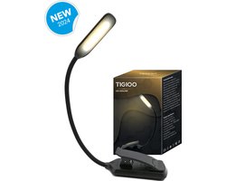 TIGIOO Leeslamp - Draadloos - USB Oplaadbaar - Flexibele Nek - 3 Lichtkleuren - Touch Bediening - Langdurige Batterij - Voor Ultiem Leescomfort - Incl. USB Kabel!