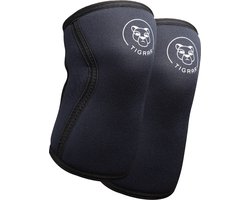Tigrar Knee Sleeves - 7mm Dik - Knee Sleeves voor Powerlifting & Crossfit - Zwart - maat M