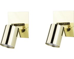 TIGRIS - Wandlamp set van 2 - Goud - Metaal