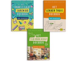 Tijd voor Jezelf + Onwijs Gaaf Jaren 80 + Lekker Thuis Doeboek - voor volwassenen - puzzelen, quizzen, hersenkrakers, escapespellen/detectives, spelletjes - voordeeltrio, brievenbus cadeau