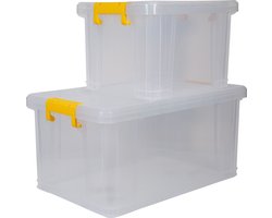 TIJDELIJK AANBIEDING: Set opbergbox 35L + 70L | Bewaarbox | Opslagbak groot en klein | Setprijs