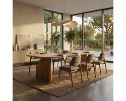 Tijdelijk Afgeprijsd Tafel Deens Ovaal Eikenhout - Set Driehoek poot - Sale