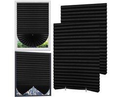 Tijdelijke Jaloezieën - Plissé Gordijnen - Privacy Creëren - Zonder Boren - Op Maat Geknipt - Wit