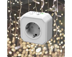 Tijdschakelklok AES1 - schakelb. energiezuinige stekker met countdown timer voor ventilatorkachel - strijkbout - koffiezetapparaat - wasmachine - 1260-0001 met instelbaar tijdinterval per schak. naar keuze Tijdschakelaar