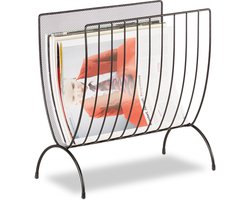 tijdschriftenrek - 35 x 34 x 18 cm - metaal - zwart
