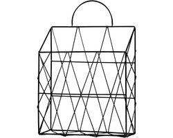 Tijdschriftenrek Wand - Lectuurbak-Tijdschriftenhouder - Kranten rek & Tijdschriften bak - Staand en voor aan de Muur - Industrieel - Archiefrekken geschikt voor thuis, op school, in slaapkamers, bij de deur en op andere locaties - Zwart