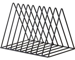 Tijdschriftenrek Zwart Metaal Driehoek Platenhouder Platenkast LP