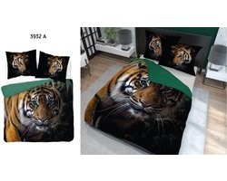Tijger Dekbedovertrek 200x220cm Katoen Grote Kussensloop 70x80