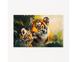 Tijger muurdecoratie – wanddecoratie modern – 40x30 cm