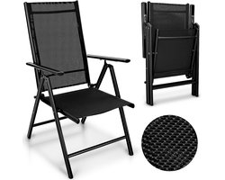 tillvex® Tuinstoel 2 Stuks Opvouwbaar van Aluminium | Hoogrug Stoel met Armleuningen | Klapstoel Verstelbaar | Klapsessel Balkon Tuin Terras