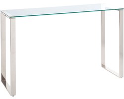 TILON - Sidetable - Zilver - Veiligheidsglas