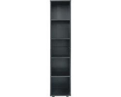 TIM® Kolomkast Staand - Opbergkast - Kast - Zwart - ‎30cm x 32cm x 150 cm; 18 kg