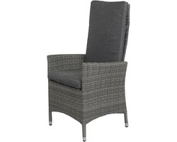 Timber wicker verstelbare tuinstoel - Organic grey
