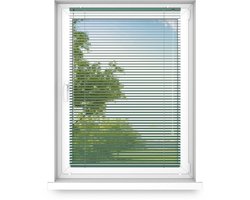 time4blinds - Binnenjaloezieën Zonder Boren - Aluminium Jaloezieën - Aluminium Rolgordijnen voor Woonkamer, Slaapkamer, Keuken, Kantoor - met Koordgeleiders - Smaragdgroen, Rechts, 800x1200