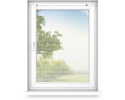 time4blinds - Binnenjaloezieën Zonder Boren - Aluminium Jaloezieën - Aluminium Rolgordijnen voor Woonkamer, Slaapkamer, Keuken, Kantoor - met Koordgeleiders - Wit Glans, Rechts, 800x500