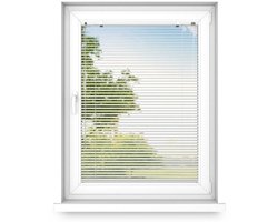 time4blinds - Binnenjaloezieën Zonder Boren - Aluminium Jaloezieën - Aluminium Rolgordijnen voor Woonkamer, Slaapkamer, Keuken, Kantoor - met Koordgeleiders - Zilveren Glans, Rechts, 1600x500