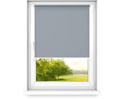 time4blinds dag en nacht dubbel rolgordijn mini - raamrolgordijn dag en nacht - rolgordijn zonder boren - zonwering - rolgordijnen voor slaapkamers - 500x1900mm – Grijs – Rechtszijdig
