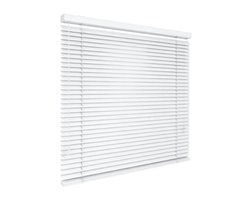 time4blinds - Jaloezieën voor Binnen - Aluminium Jaloezieën - 1500x2600mm, Bediening Rechts - met Lamellen van 50mm - Montage aan Wand of Plafond, met Boren - voor Thuis & Kantoor - Wit Hoogglans
