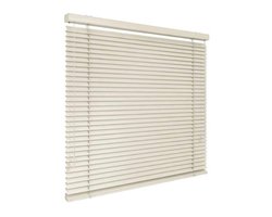 time4blinds - Jaloezieën voor Binnen - Aluminium Jaloezieën - 1900x1900mm, Bediening Rechts - met Lamellen van 50mm - Montage aan Wand of Plafond, met Boren - voor Thuis & Kantoor - Crème