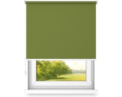 time4blinds Rolgordijnen Verduisteringsrolgordijn Vrijhangend rolgordijn zonder cassettemuur of plafondmontage UV-bescherming Thermische eigenschappen Solide 170x160 cm Bosgroen - rechts