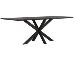 Timeless Black eettafel Curves 210 cm