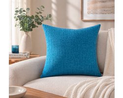 Timeless Linen Collection Kussenhoes - Blauw - 45x45 cm