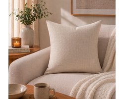 Timeless Linen Collection Kussenhoes - Crème - 45x45 cm